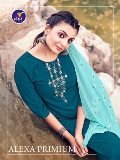 Alexa Premium By Vitara Designer Kurti Palazzo With Dupatta Collection